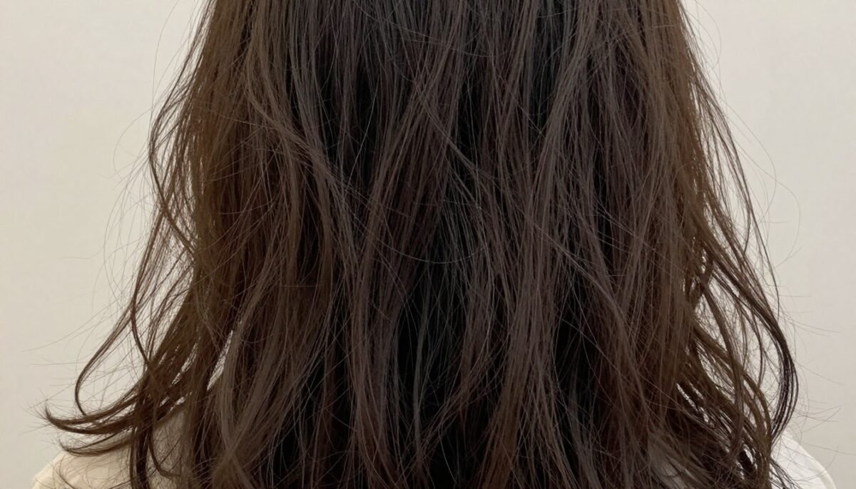 long thin hair with tousled textured styling