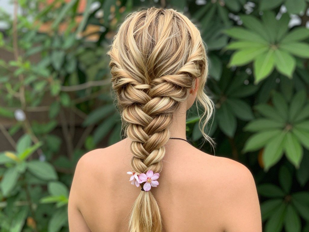 loose fishtail braid wedding guest style