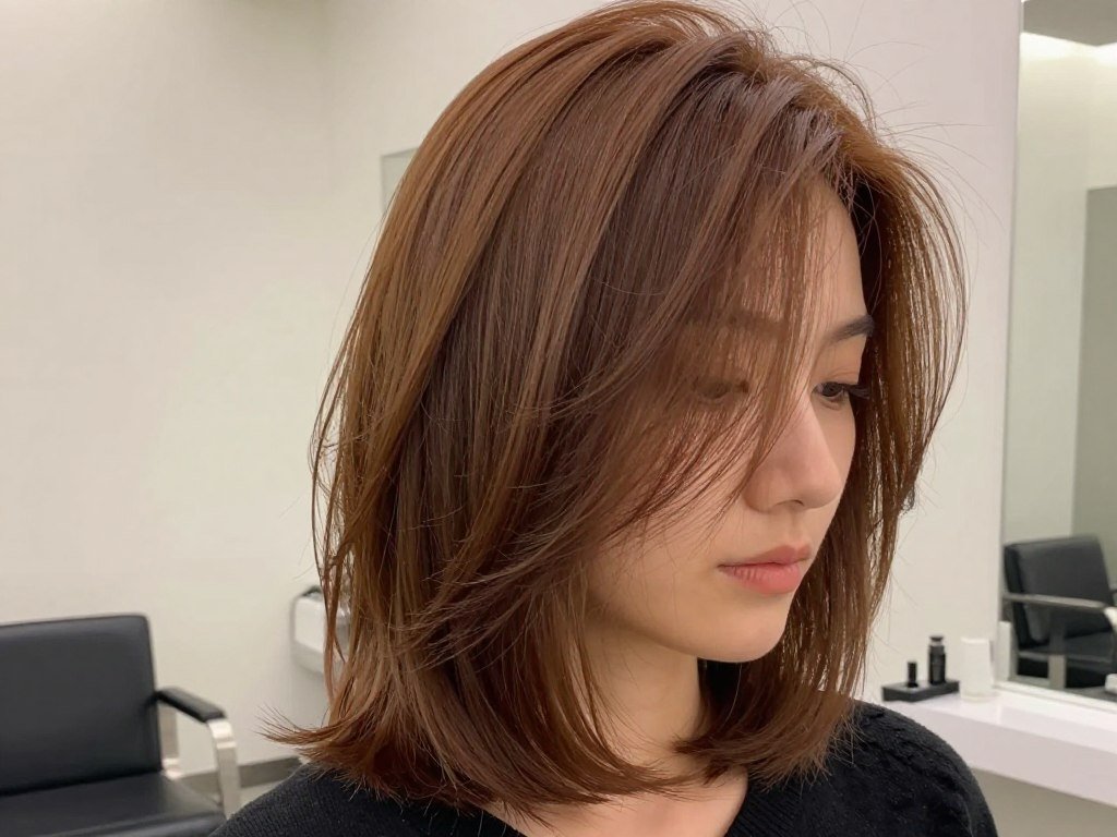 mid length graduated layers haircut for volume