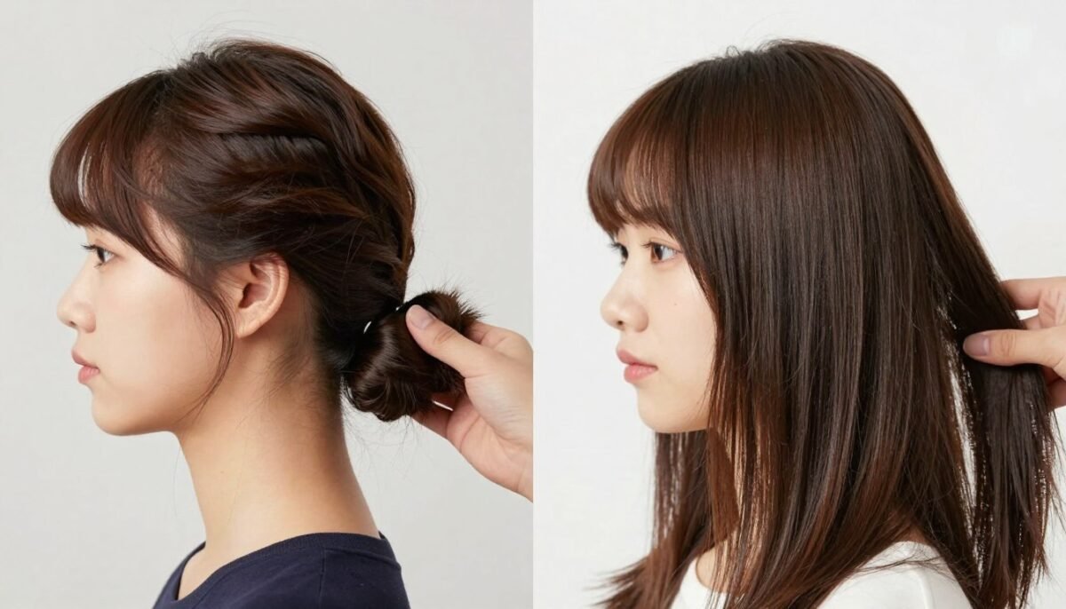 modern styling technique for shag haircut on mature women