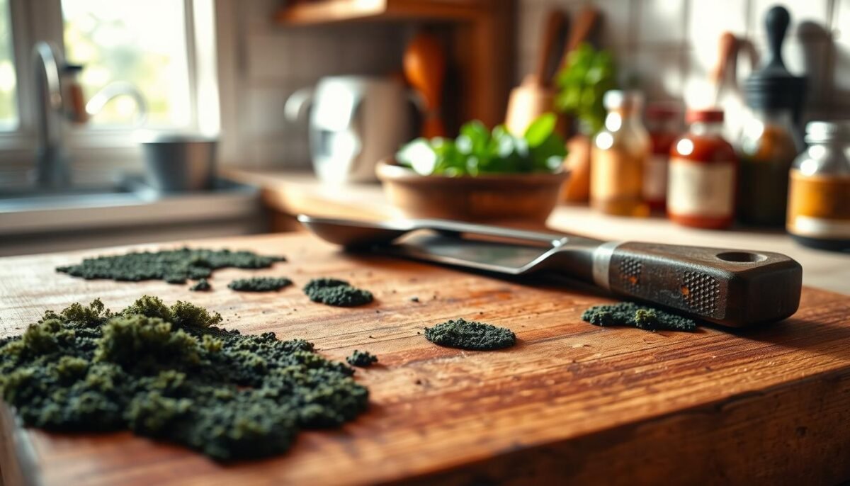 mold on wood kitchen tools