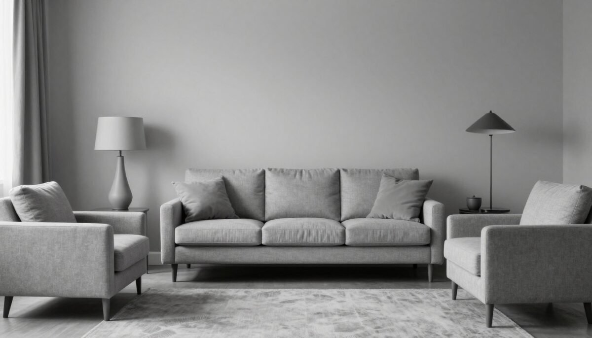 monochromatic color scheme in small sitting room