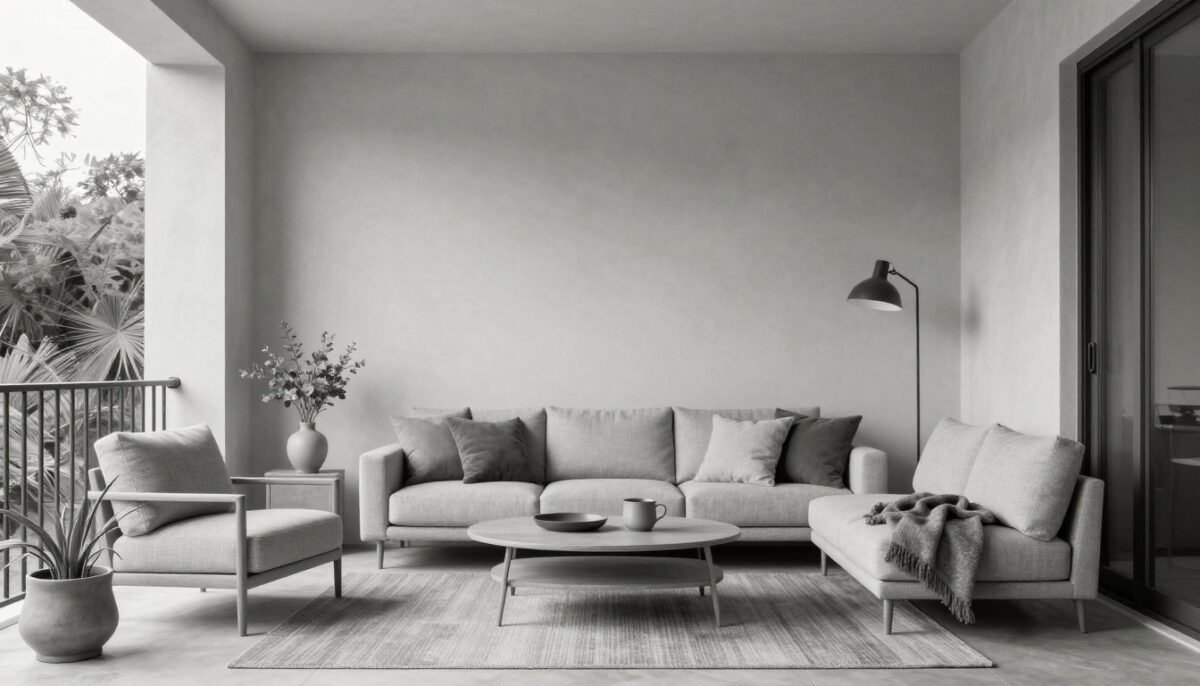 monochromatic front porch design with coordinated neutral colors and textures monochromatic front porch design with coordinated neutral colors and textures