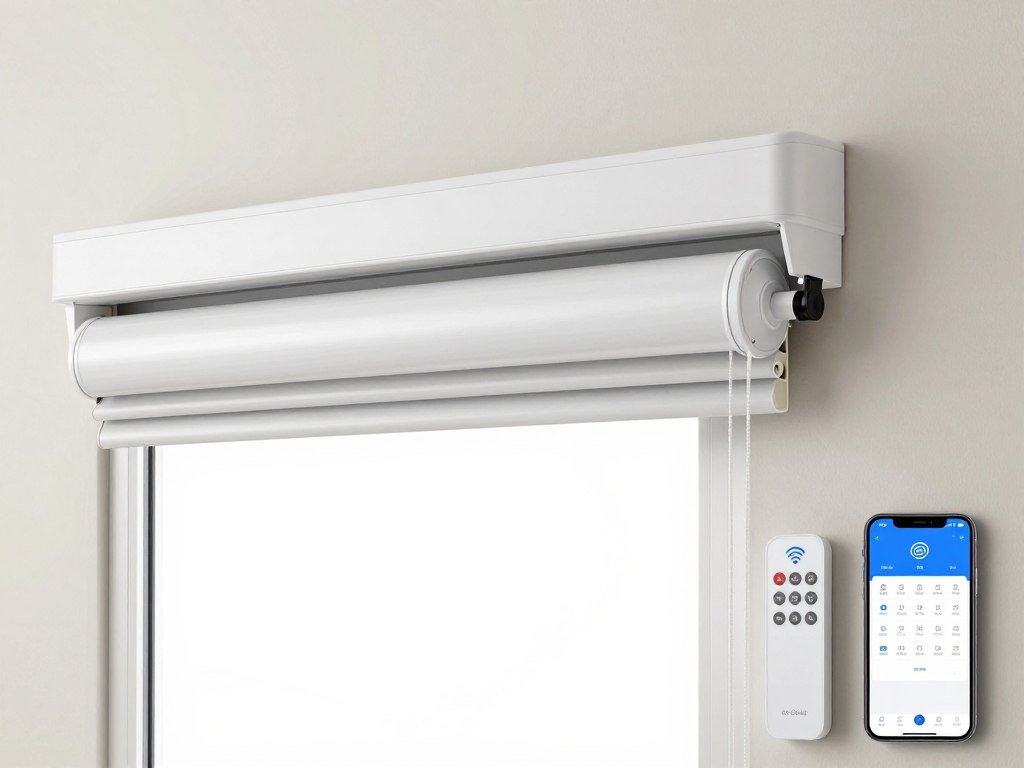 motorized roller shade control system