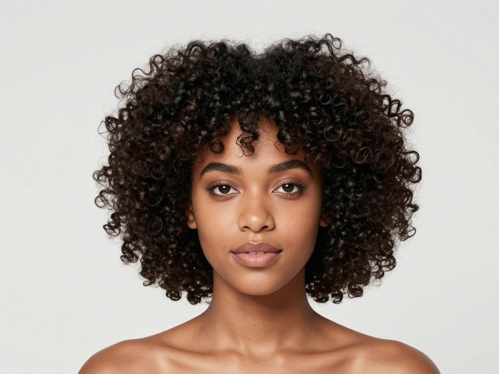 natural coily afro shape haircut