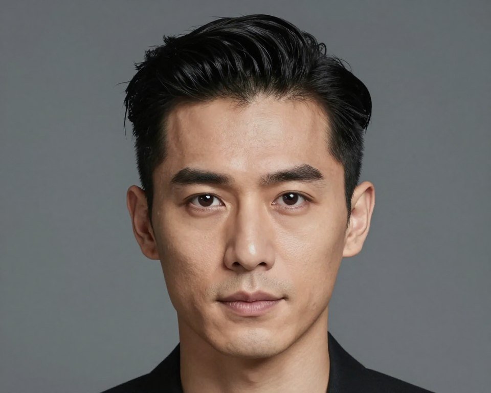 oval face shape with classic slick back