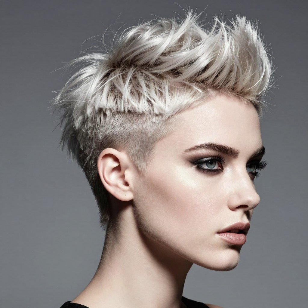 pixie cut with undercut creating volume for thin hair