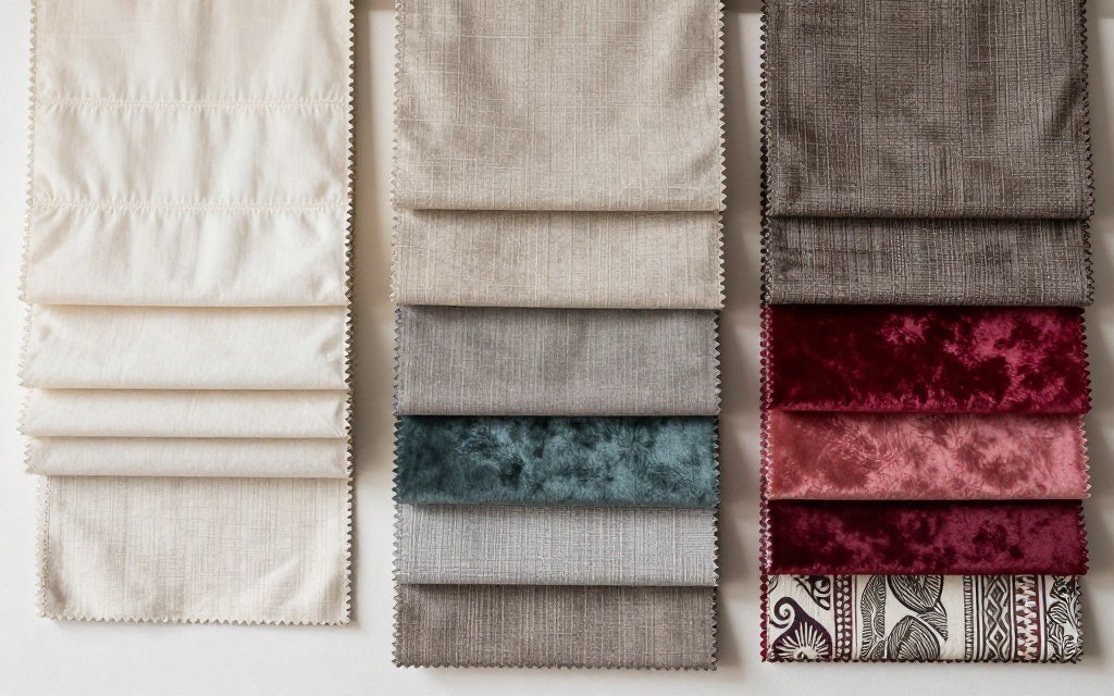 roman shade fabric options and textures