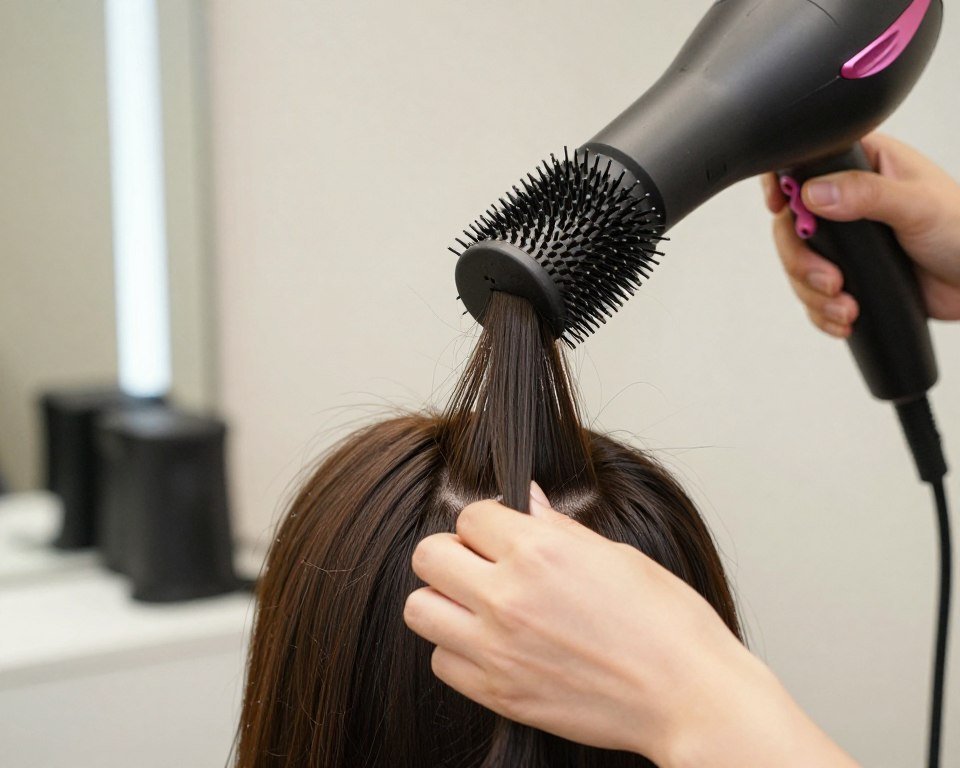root lift technique creating volume in thin fine hair