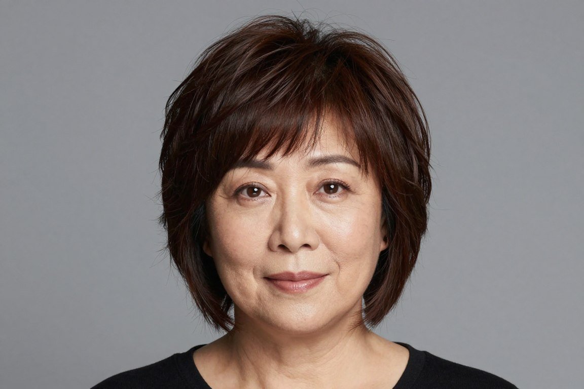 shag haircut styled for round face shape with crown volume
