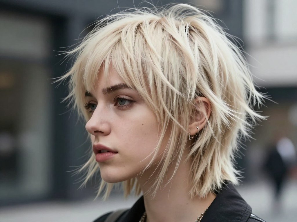 shag haircut with choppy layers for fine hair texture