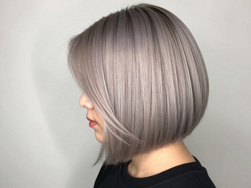 short bob with ash blonde ombre