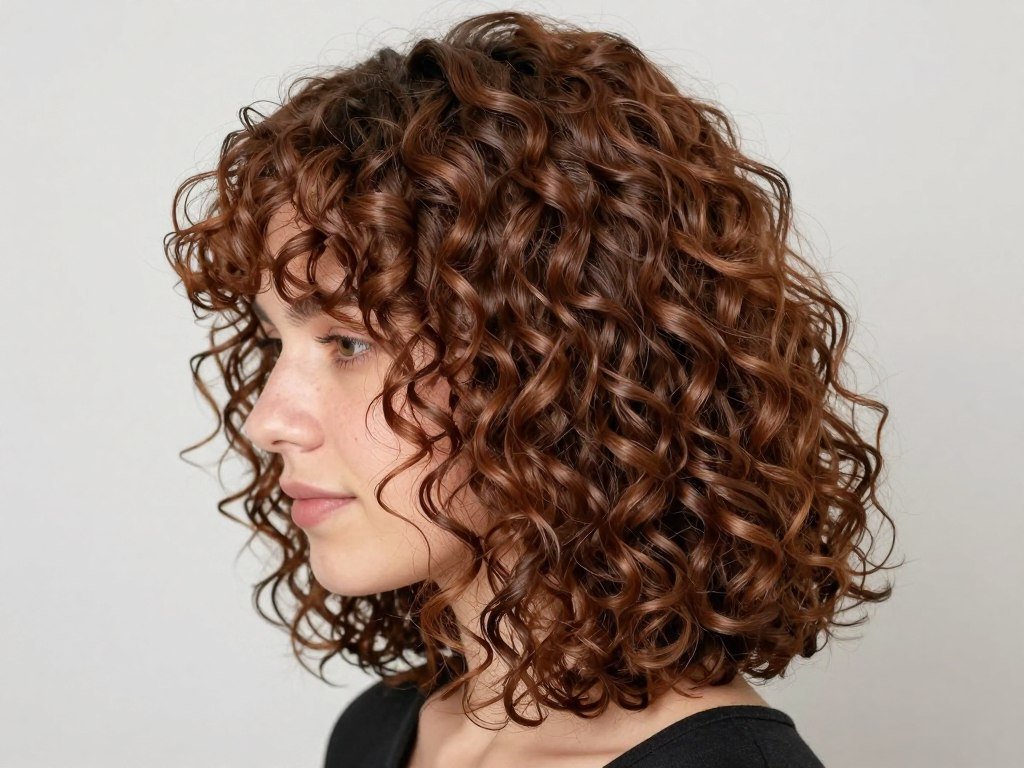shoulder-length curly hair haircut