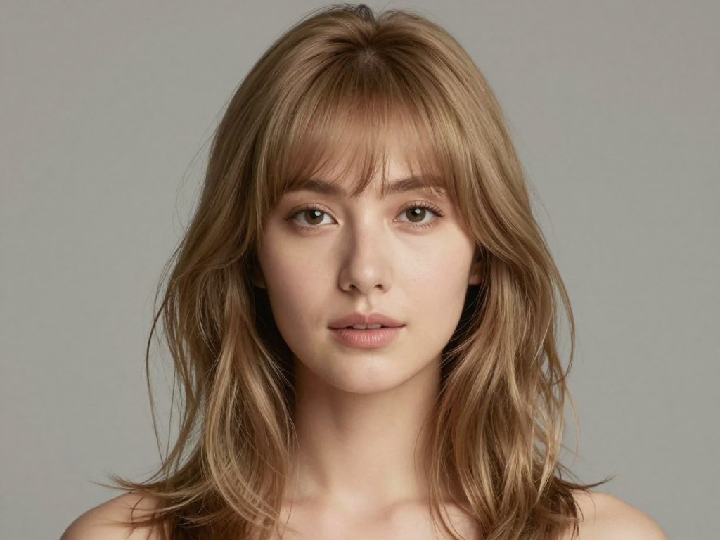 shoulder-length side bangs long face haircut