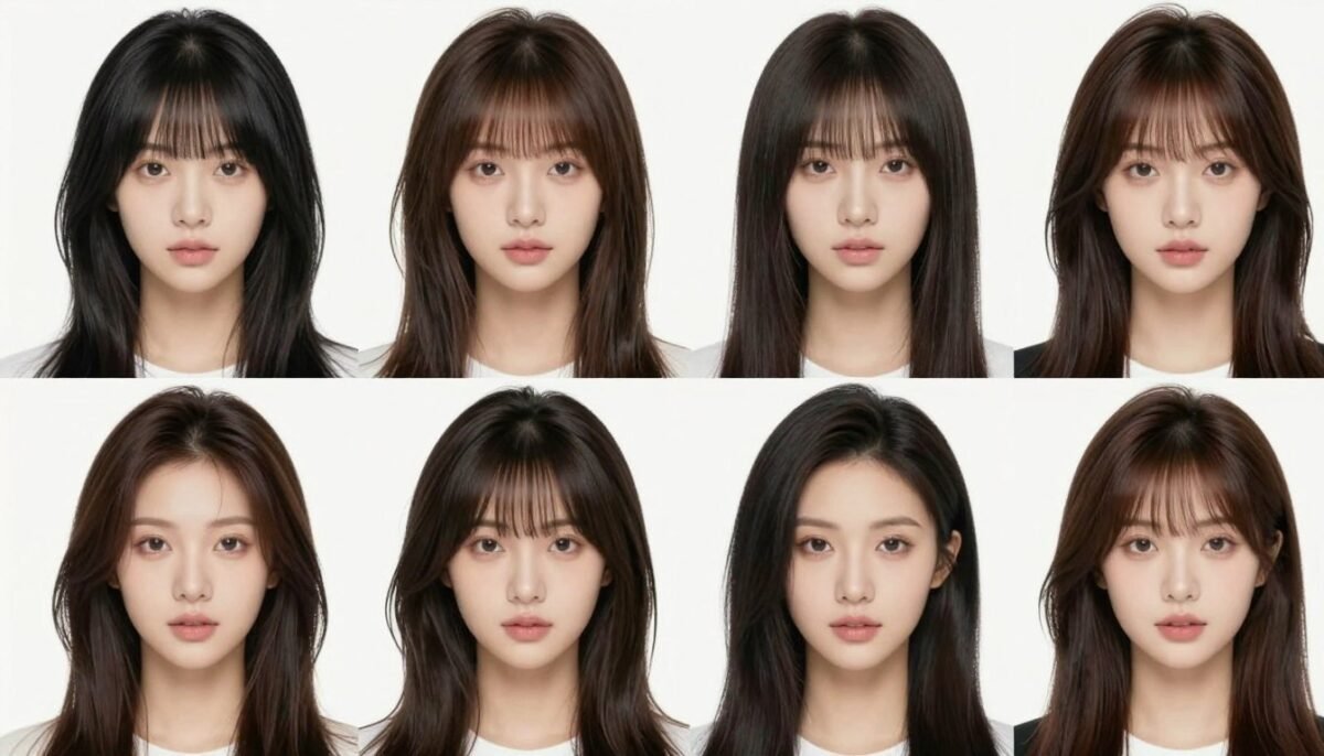 side swept bangs flattering different face shapes