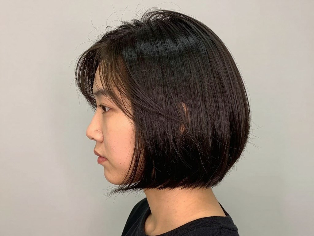 side-swept bob for wedding