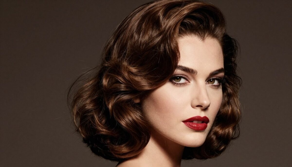 side-swept lob creating dramatic volume and glamorous look