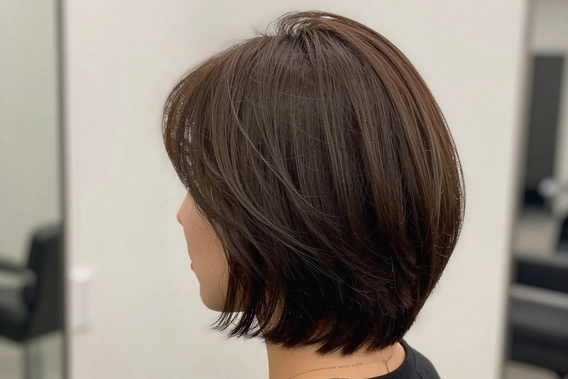 side view of rounded lob showing curved shape