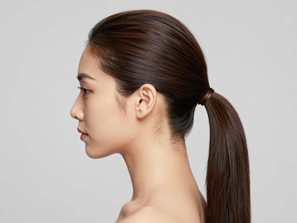 sleek low ponytail wedding guest style