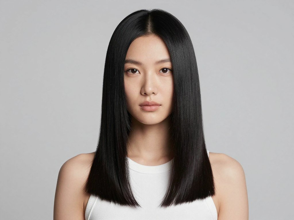 sleek one-length straight hair haircut 2026