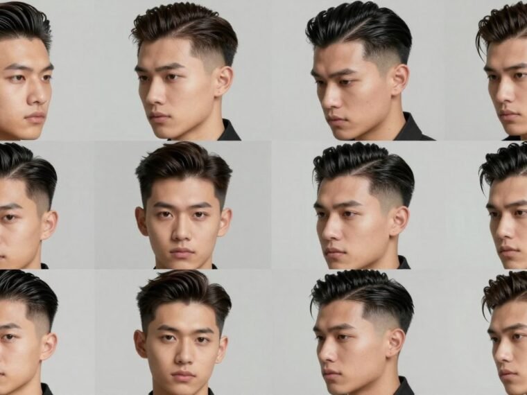 slick back hairstyles showcase featuring multiple variations