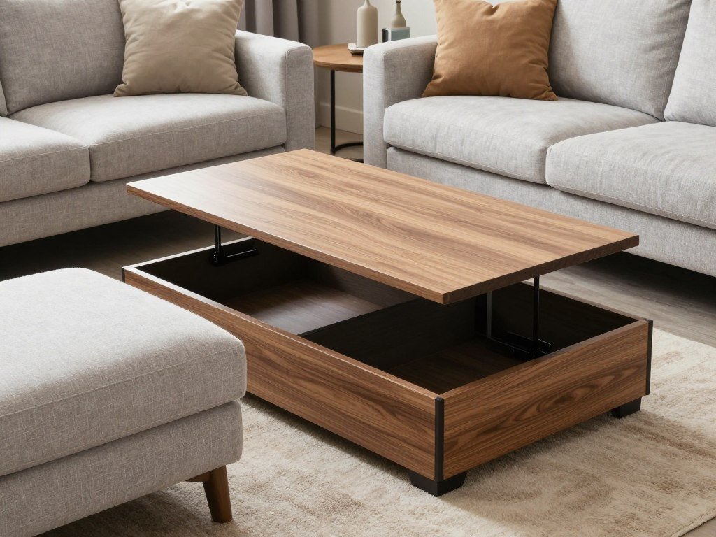 small living room with hidden storage solutions