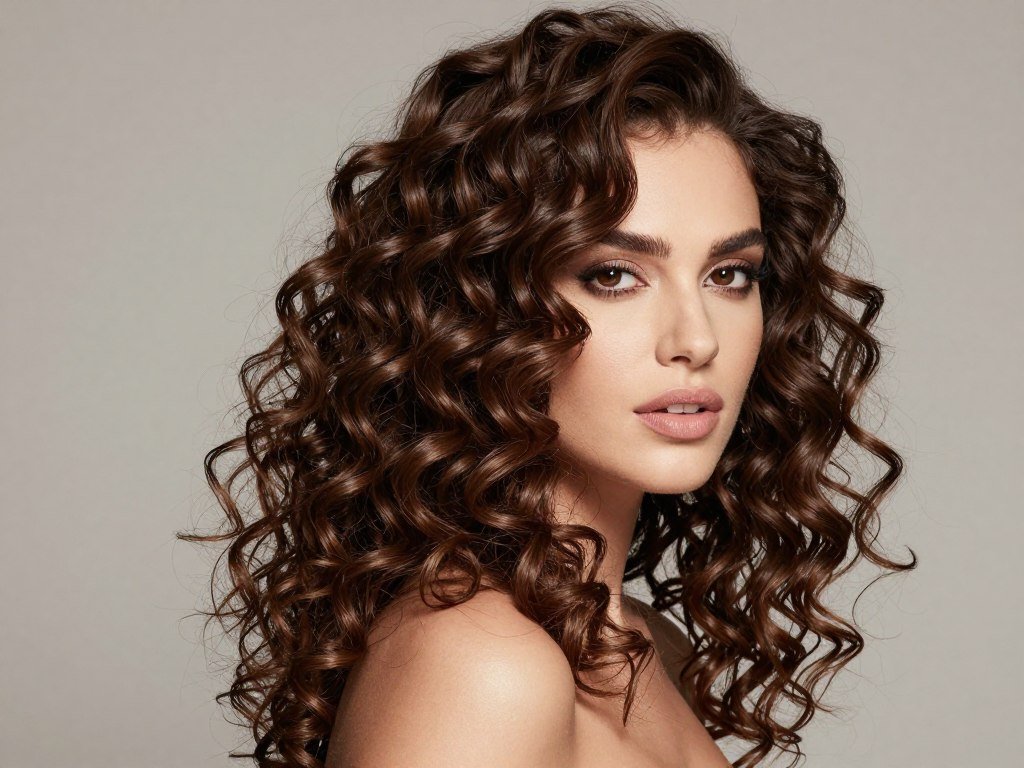 spiral curls creating volume for fine thin hair