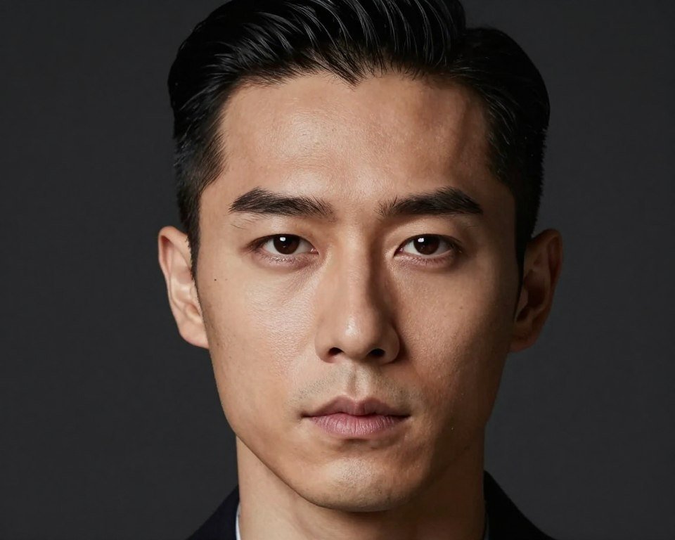 square face shape with classic slick back