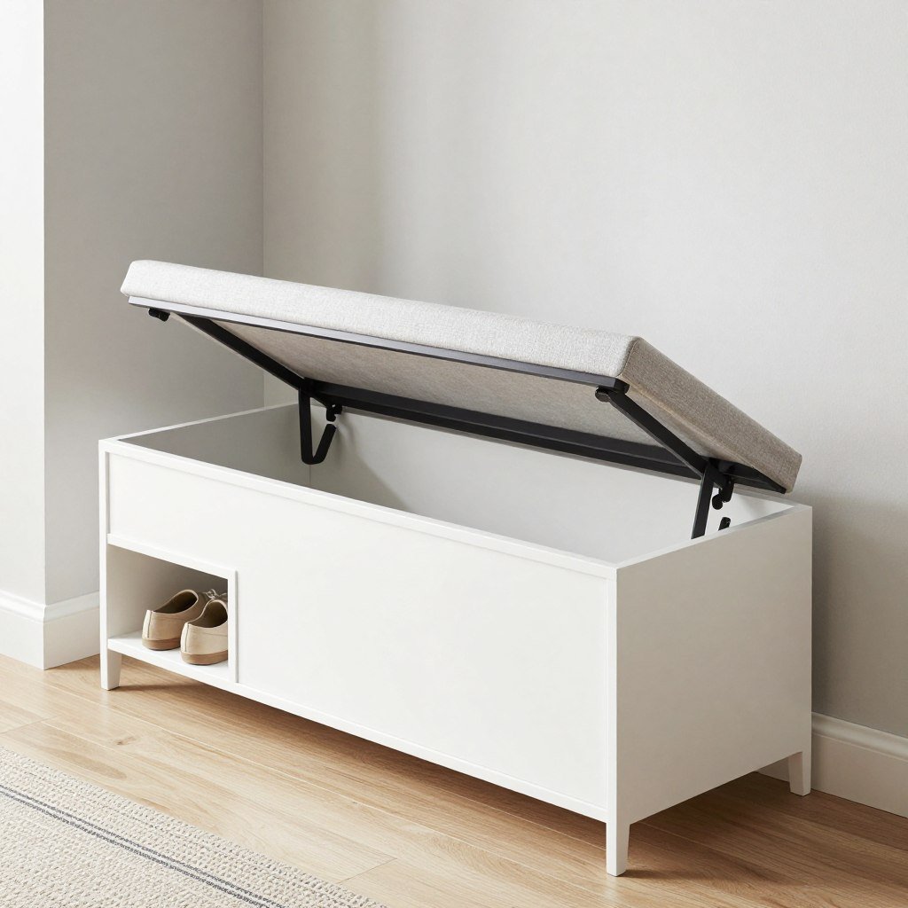 storage bench with multiple compartments