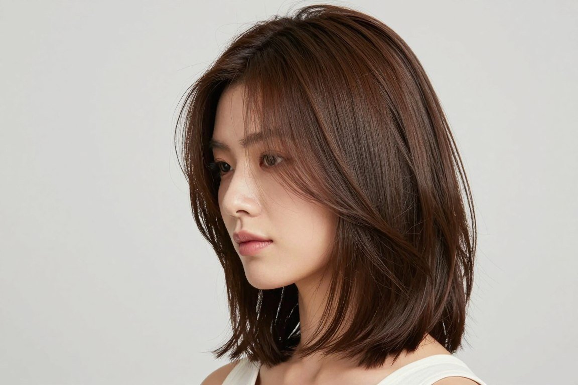 styled haircut showing body from internal layers