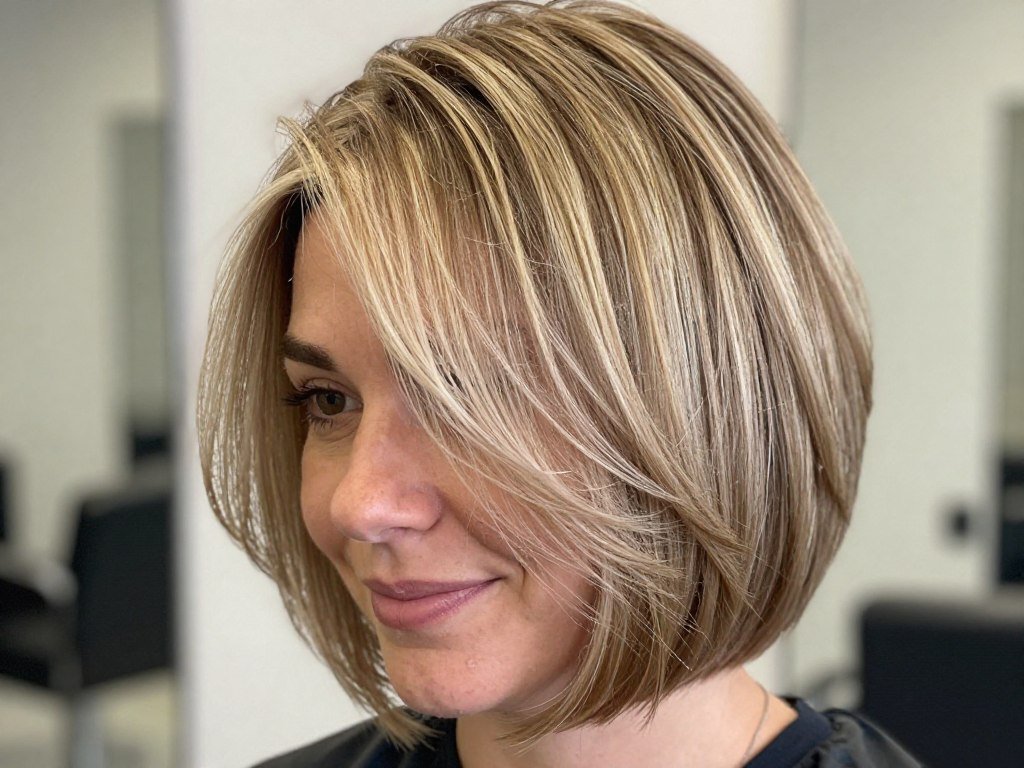 textured layered bob haircut for thin fine hair with volume