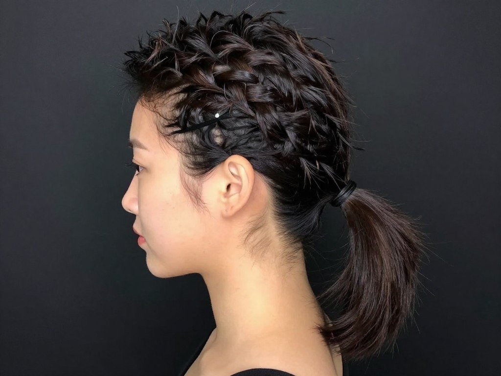 textured low ponytail for fine thin hair