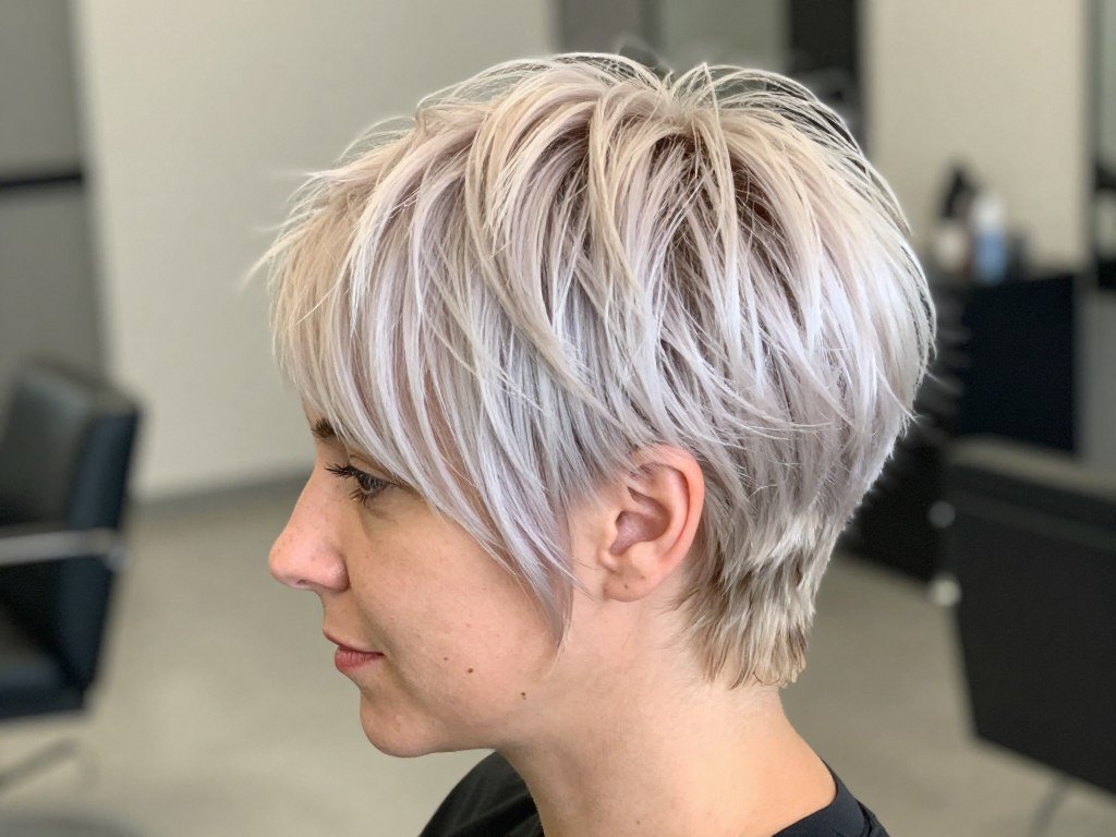 textured pixie cut for thin hair with piecey layers