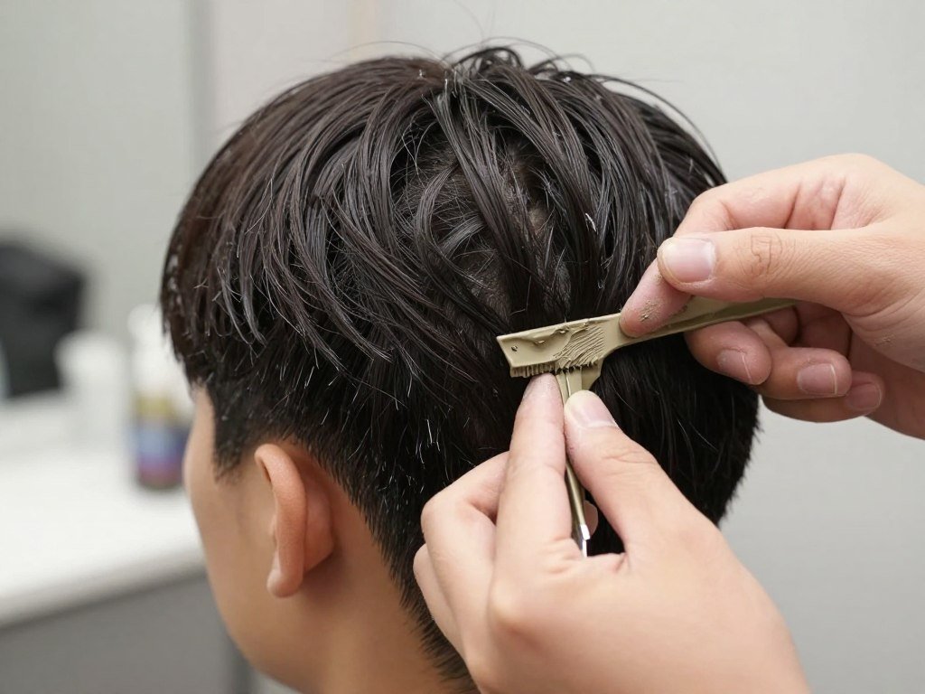 textured slick back styling technique demonstration