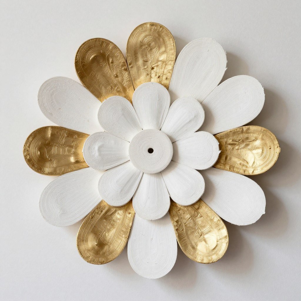 toilet paper roll art flower design on door