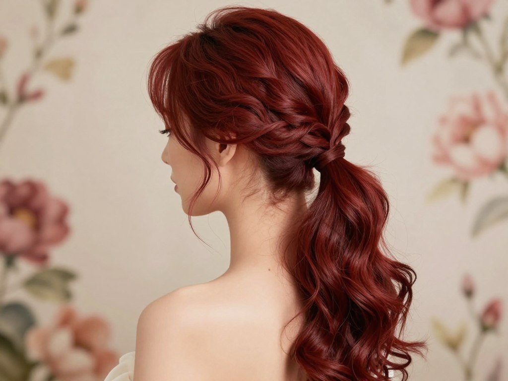 twisted side ponytail wedding guest hairstyle