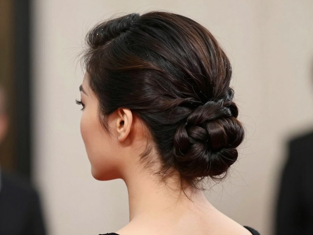 twisted updo for thin fine hair creating fullness