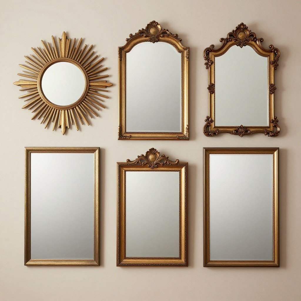various mirror styles suitable for small hallways