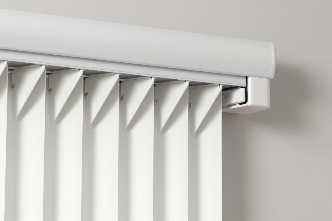 vertical blinds mechanism showing tilt and slide function