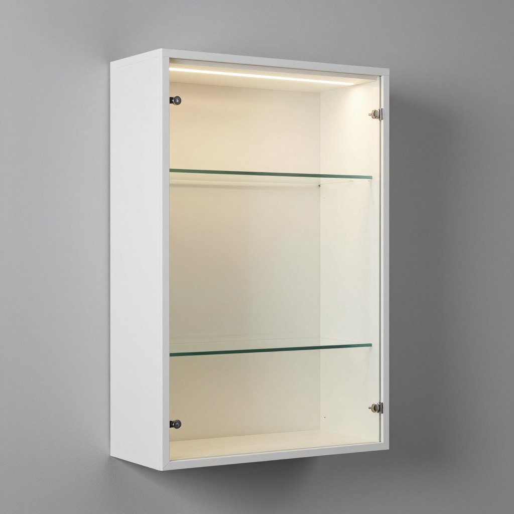 wall mounted glass display cabinet