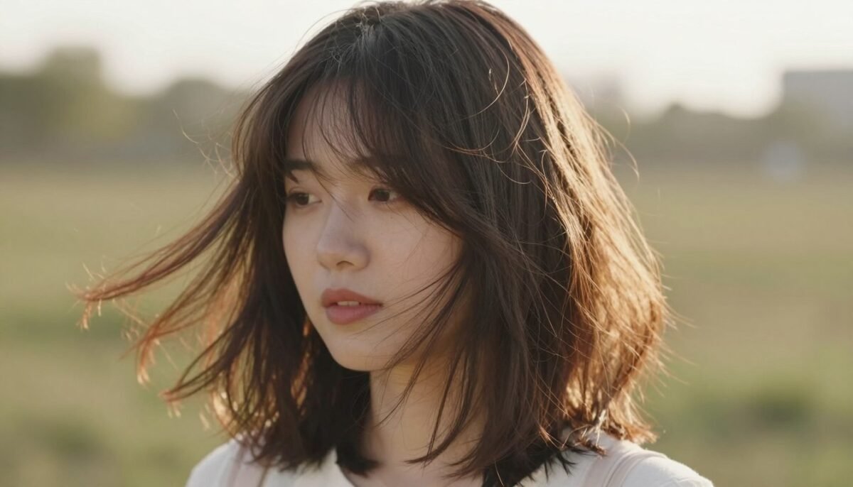 wispy ends styled with natural air dry method