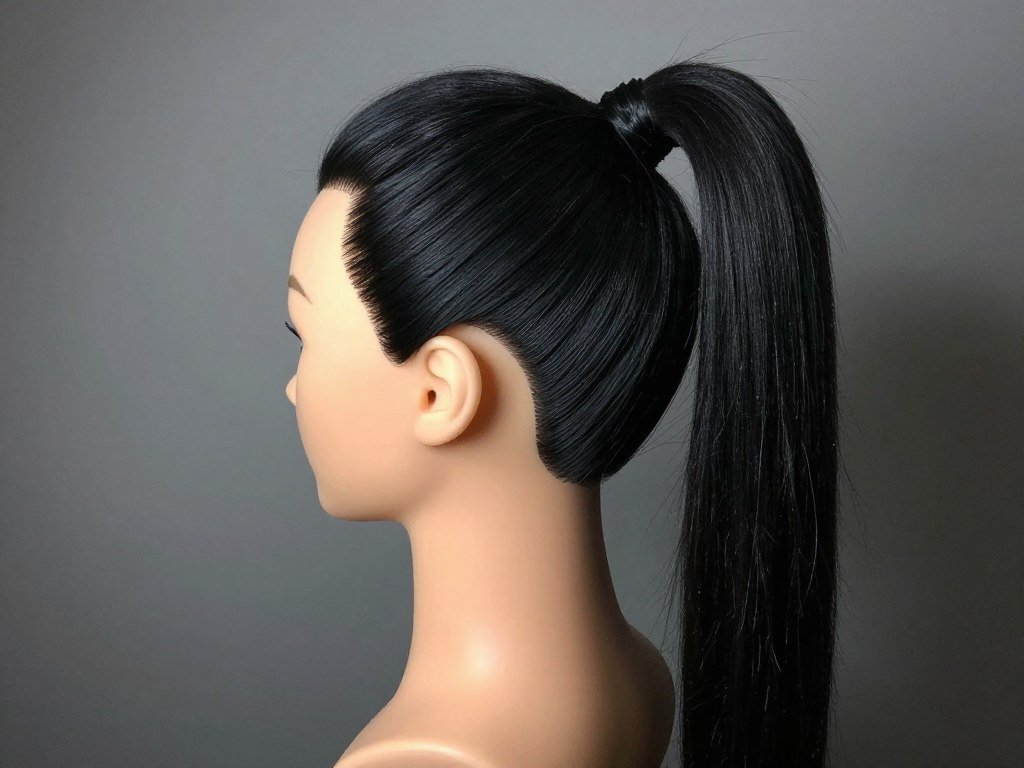 wrapped high ponytail for wedding
