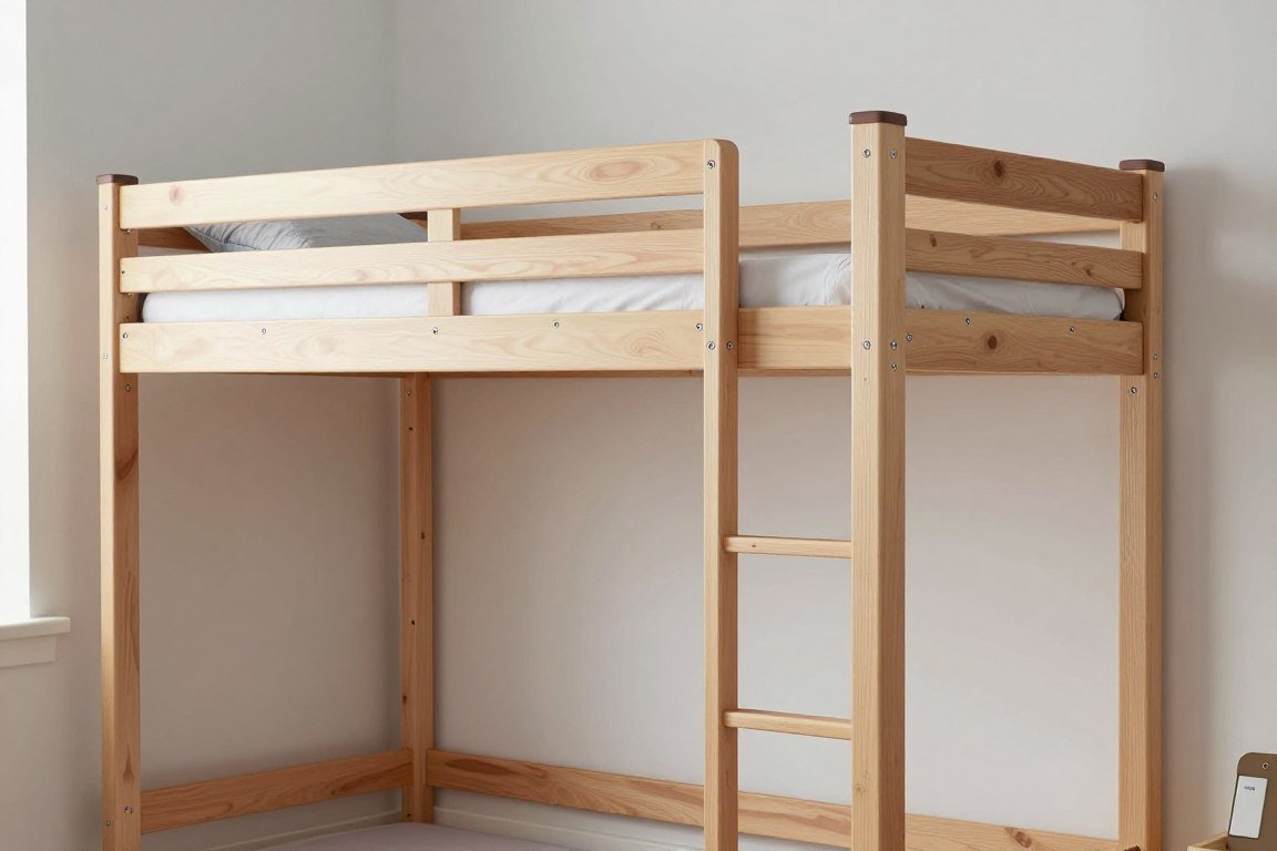 Adjustable loft bed with multiple height settings and repositionable frame