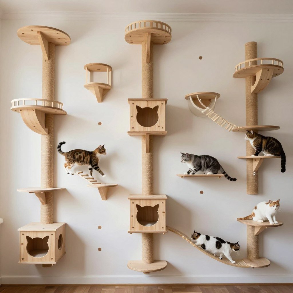 Best for active cats jungle gym wall