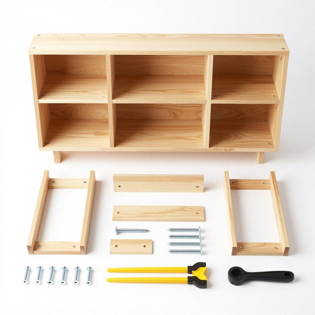 Bestselling DIY shoe storage kit with tools and materials