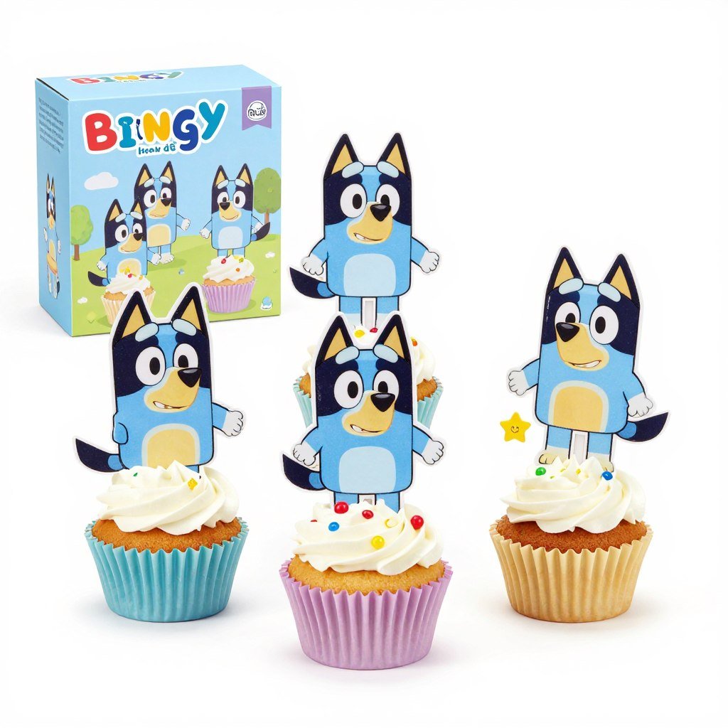 Bluey cupcake toppers