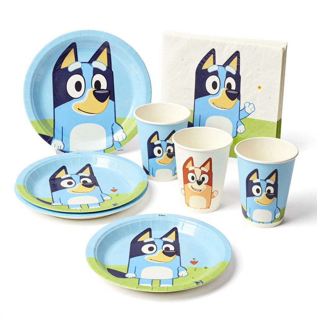 Bluey party plates and napkins set