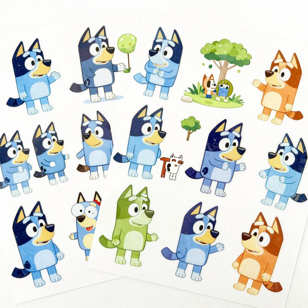 Bluey sticker sheets