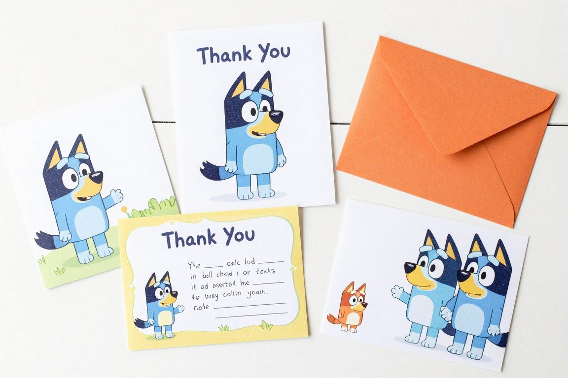 Bluey thank you cards