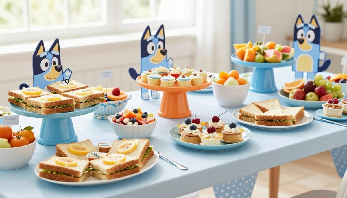 Bluey themed party food table